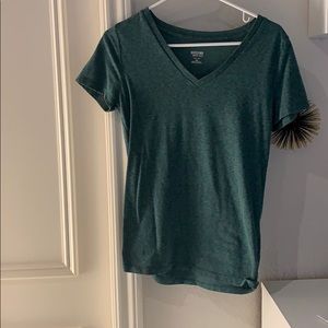 Olive green V-neck
